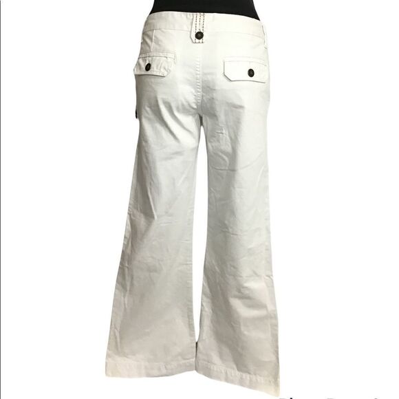 Tex By Max Azria White Low Rise Bohemian Style Flare Leg Jeans Size 27 - Picture 2 of 12